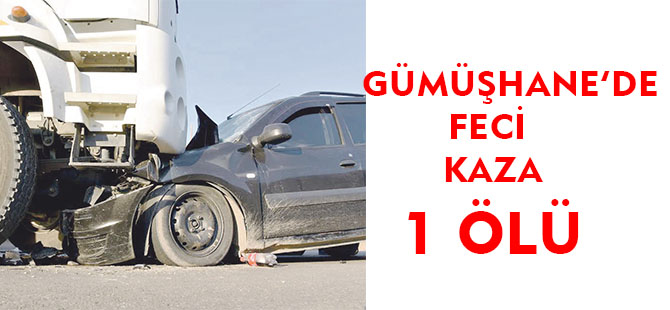 GÜMÜŞHANE'DE FECİ KAZA: 1 ÖLÜ