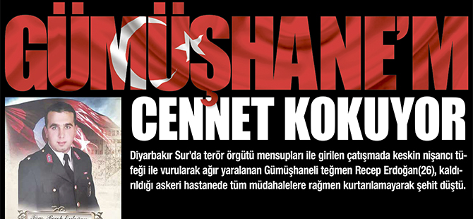 “GÜMÜŞHANE’M CENNET KOKUYOR”