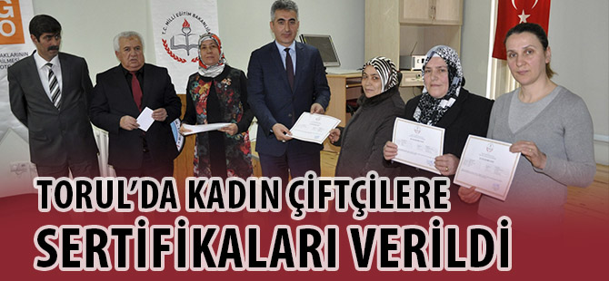 TORUL’DA KADIN ÇİFTÇİLERE SERTİFİKALARI VERİLDİ