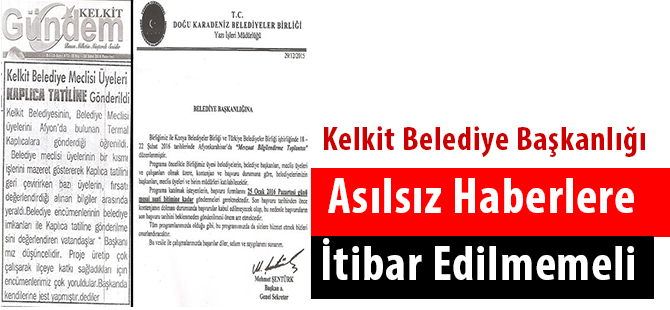 Asılsız Haberlere İtibar Edilmemeli