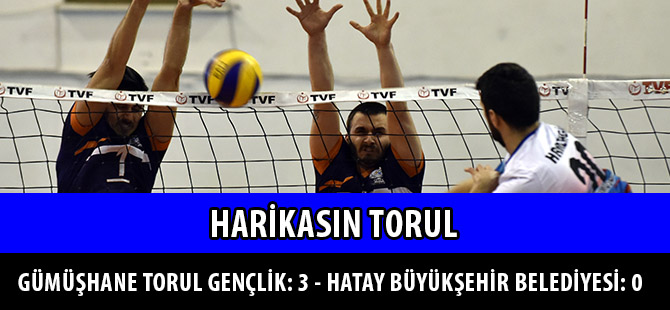 GÜMÜŞHANE TORUL GENÇLİK: 3 - HATAY BÜYÜKŞEHİR BELEDİYESİ: 0