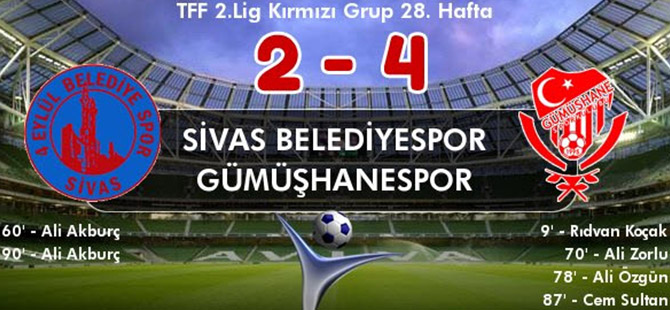 SİVAS BELEDİYESPOR 2 - GÜMÜŞHANESPOR 4