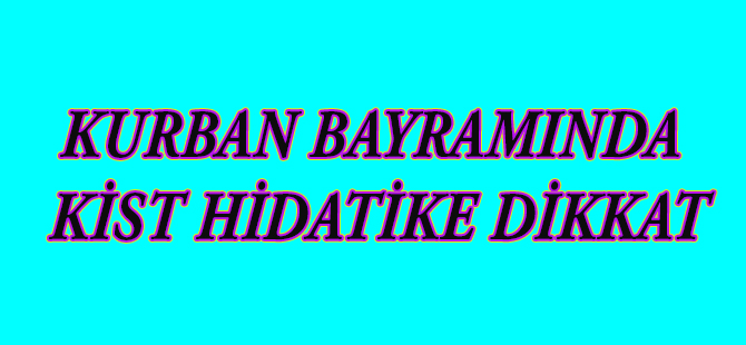 KURBAN BAYRAMINDA KİST HİDATİKE DİKKAT