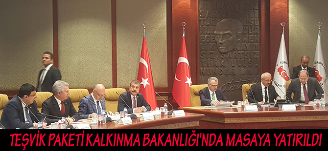 TEŞVİK PAKETİ KALKINMA BAKANLIĞI'NDA MASAYA YATIRILDI