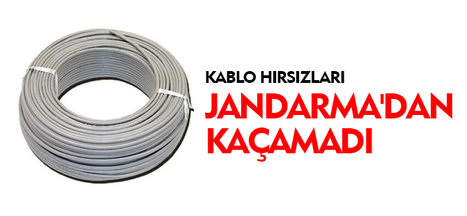 KABLO HIRSIZLARI JANDARMADAN KAÇAMADI