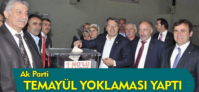 AK PARTİ TEMAYÜL YOKLAMASI YAPTI