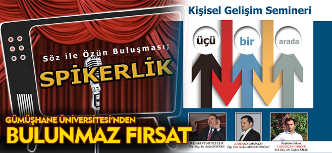 GÜMÜŞHANE ÜNİVERSİTESİ'NDEN BULUNMAZ FIRSAT