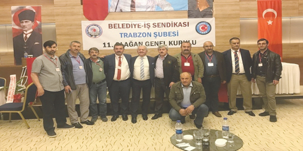 BELEDİYE- İŞ SENDİKASINA GÜMÜŞHANELİ DAMGASI