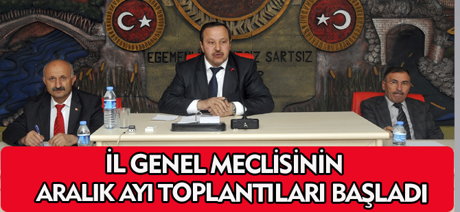 İL GENEL MECLİSİ ARALIK AYI TOPLANTILARI BAŞLADI