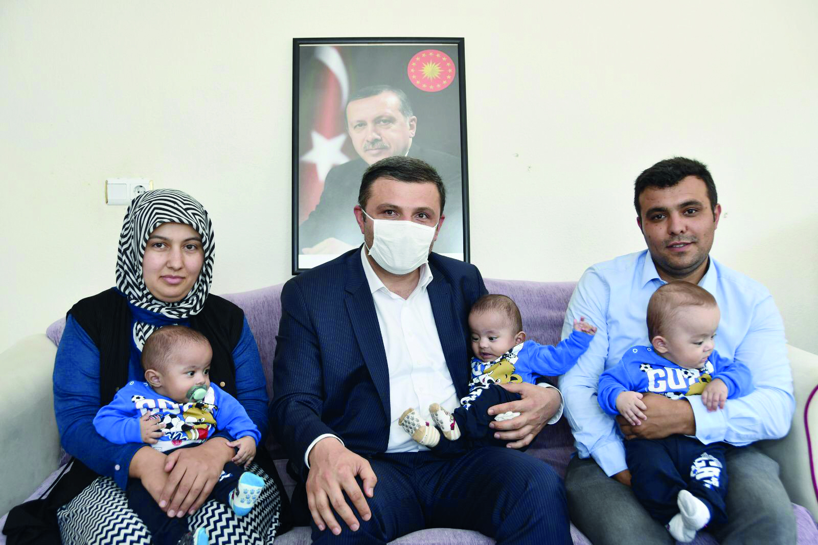 Üçüz Bebeklerine 'Recep', 'Tayyip', 'Erdoğan' İsmini Verdi