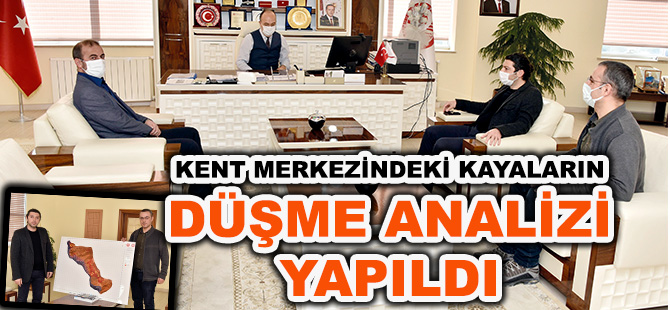 TÜRKİYE’DE BAŞKA BİR ÖRNEĞİ YOK KENT MERKEZİNDEKİ KAYALARIN DÜŞME ANALİZİ YAPILDI