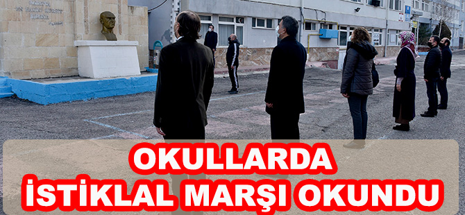 GÜMÜŞHANE’DE OKULLARDA İSTİKLAL MARŞI OKUNDU