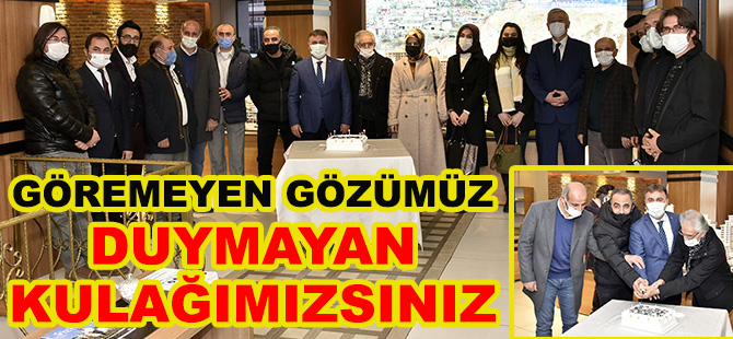 Başkan Çimen Basınla Buluştu GÖREMEYEN GÖZÜMÜZ DUYMAYAN KULAĞIMIZSINIZ