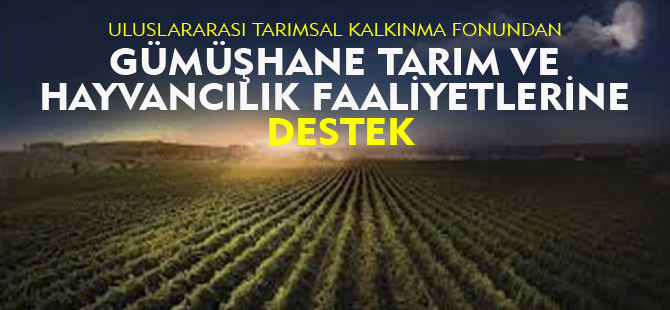 GÜMÜŞHANE TARIM VE HAYVANCILIK FAALİYETLERİNE DESTEK