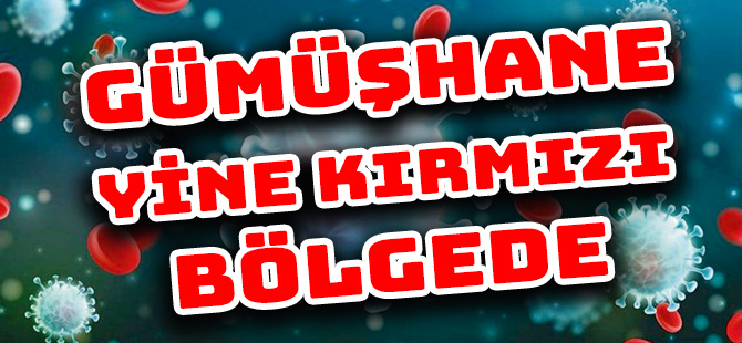 GÜMÜŞHANE YİNE KIRMIZI BÖLGEDE