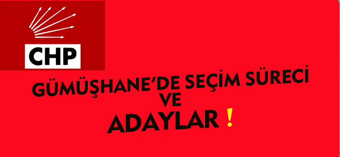 GÜMÜŞHANE'DE SEÇİM SÜRECİ VE ADAYLAR