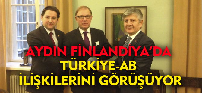 AYDIN FİNLANDİYA'DA TÜRKİYE-AB İLİŞKİLERİNİ GÖRÜŞÜYOR