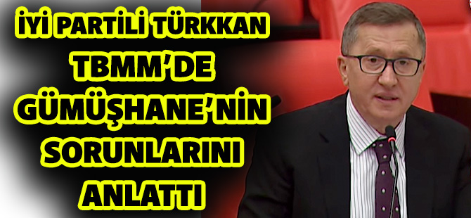 İYİ PARTİLİ TÜRKKAN TBMM’DE GÜMÜŞHANE’NİN SORUNLARINI ANLATTI