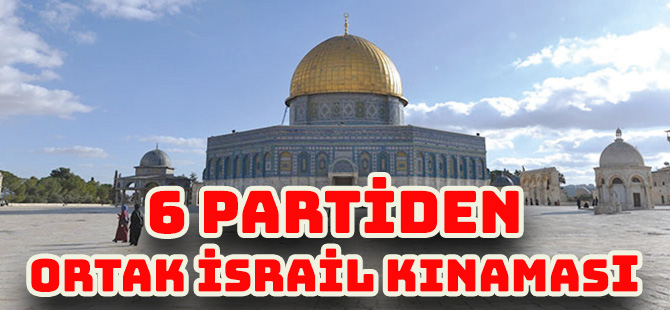 6 PARTİDEN ORTAK İSRAİL KINAMASI