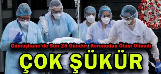 Gümüşhane’de Son 25 Gündür  Koronadan Ölüm Olmadı ÇOK ŞÜKÜR