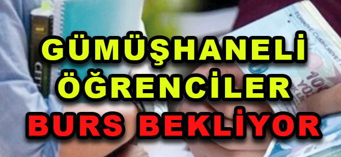 GÜMÜŞHANELİ ÖĞRENCİLER BURS BEKLİYOR