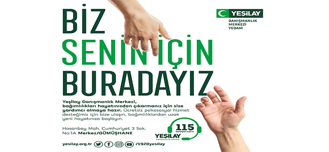 YEŞİLAY YEDAM BAĞIMLILIKTAN KURTARIYOR