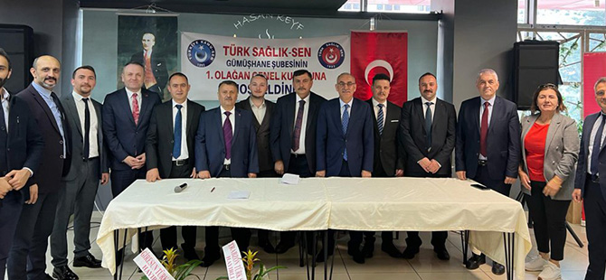 TÜRK SAĞLIK-SEN GÜMÜŞHANE ŞUBESİ İLK KONGRESİNİ YAPTI