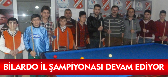 BİLARDO İL ŞAMPİYONASI DEVAM EDİYOR