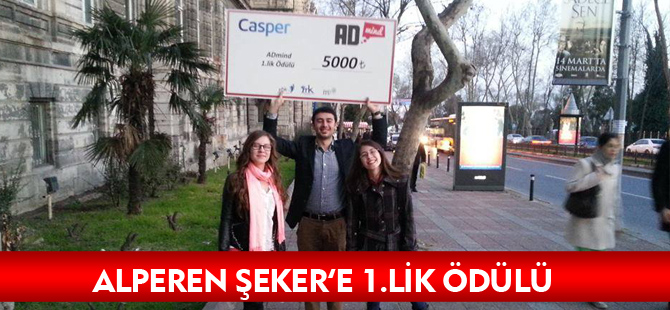 ALPEREN ŞEKER’DEN 1.LİK ÖDÜLÜ