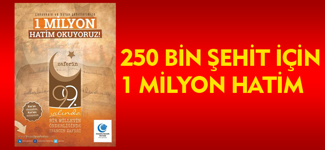 AGD'DEN 1 MİLYON HATİM KAMPANYASI