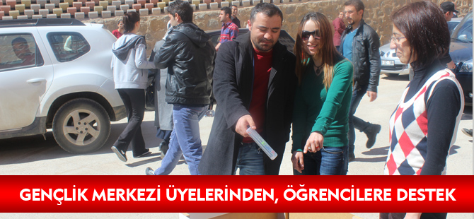 GENÇLİK MERKEZİ ÜYELERİNDEN,  ÖĞRENCİLERE DESTEK