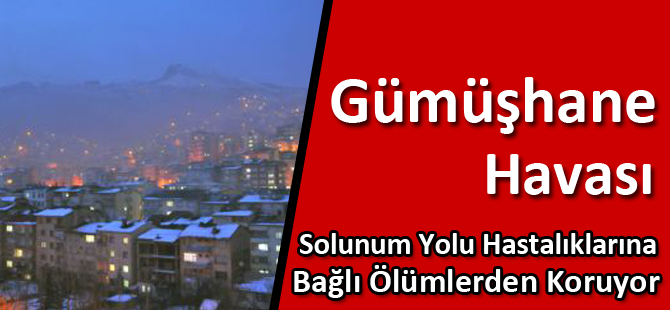 Gümüşhane Havası Solunum Yolu Hastalıklarına Bağlı Ölümlerden Koruyor