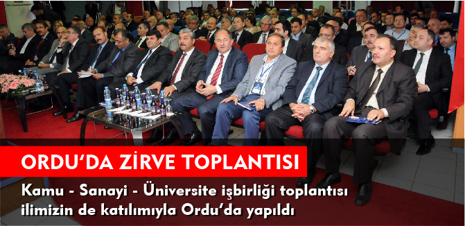 ORDU'DA ZİRVE TOPLANTISI