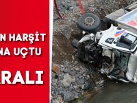 GÜMÜŞHANE’DE KAMYON HARŞİT ÇAYINA UÇTU: 1 YARALI
