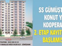 SS GÜMÜŞTUĞRA KONUT YAPI KOOPERATİFİ 2. ETAP KAYITLARIMIZ BAŞLAMIŞTIR.