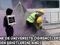 GÜMÜŞHANE’DE ÜNİVERSİTE ÖĞRENCİLERİ SOMA MADEN ŞEHİTLERİNİ ANDI