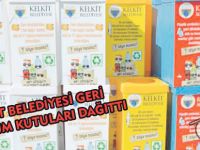 KELKİT BELEDİYESİ GERİ DÖNÜŞÜM KUTULARI DAĞITTI