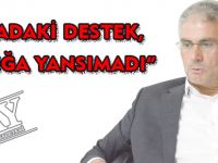 “SAHADAKİ DESTEK, SANDIĞA YANSIMADI”
