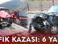 GÜMÜŞHANE'DE TRAFİK KAZASI: 6 YARALI