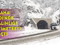 ZİGANA GEÇİDİ'NDE KAR KALINLIĞI 10 SANTİMETREYİ GEÇTİ