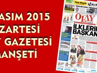 16 KASIM 2015  PAZARTESİ  OLAY GAZETESİ  MANŞETİ