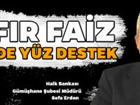 HALK BANKASI GÜMÜŞHANE ŞUBESİ “SIFIR FAİZ YÜZDE YÜZ DESTEK”