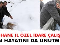 GÜMÜŞHANE İL ÖZEL İDARE ÇALIŞANLARI YABAN HAYATINI DA UNUTMUYOR