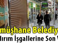 Gümüşhane Belediyesi Kaldırım İşgallerine Son Verdi