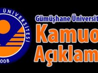 Gümüşhane Üniversitesinden Kamuoyu Açıklaması