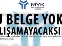 Mesleki Yeterlilik Belgesi Uyarısı