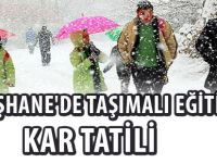 GÜMÜŞHANE'DE TAŞIMALI EĞİTİME KAR TATİLİ