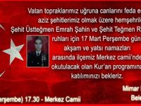 Torul Belediyesi şehitler için Kur’an okutacak
