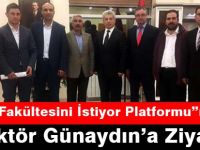 Kelkit Fakültesini İstiyor Platformu”ndan Rektör Günaydın’a Ziyaret