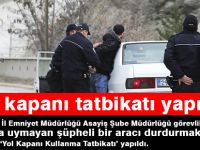 Yol kapanı tatbikatı yapıldı